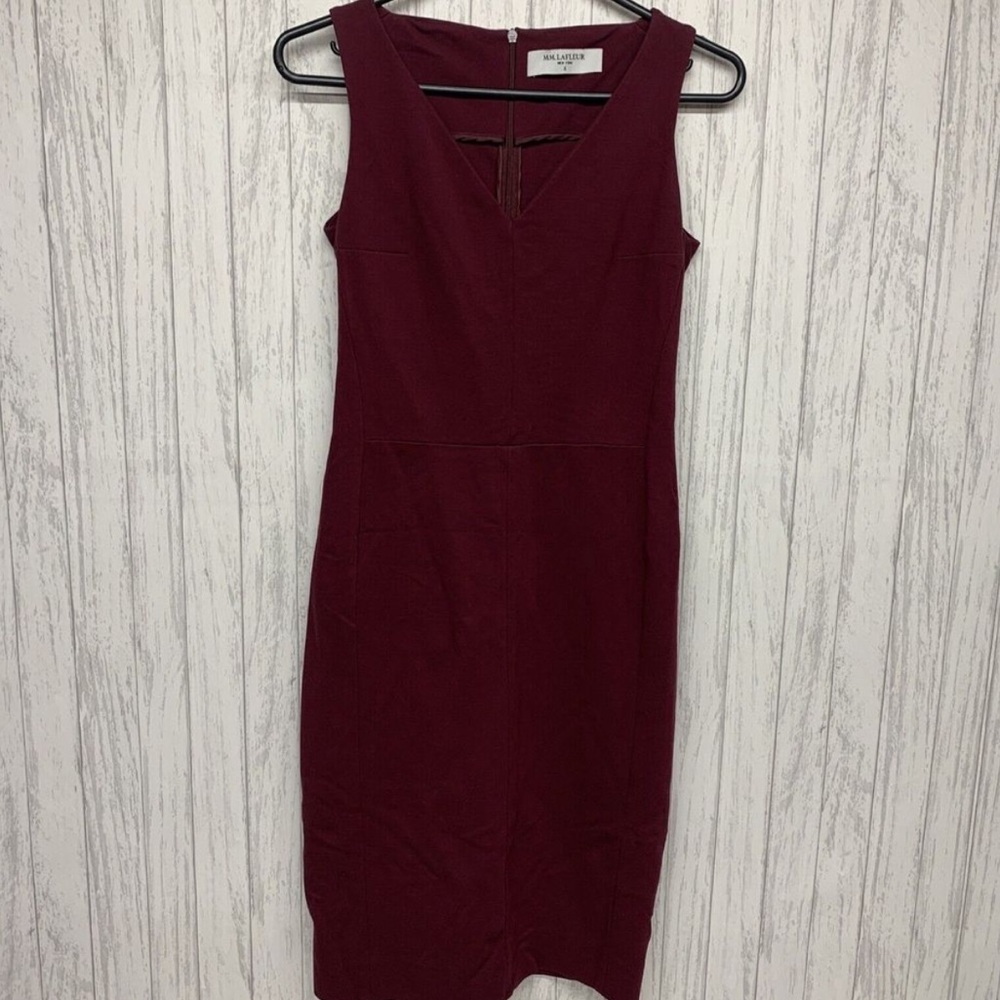 MM Lafleur Deep Red Midi Dress